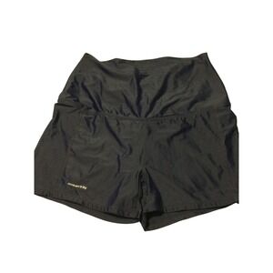 Ocean Lily Maternity Swim Shorts‎ Black High Waist Over Belly Board Shorts Large